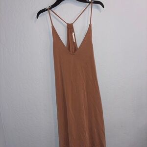 Double Zero Tan Sleeveless Dress